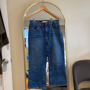 High waist super cropped flare jeans